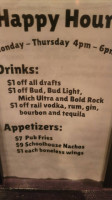Headmasters Pub menu