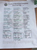 Sanford Brewing Company menu