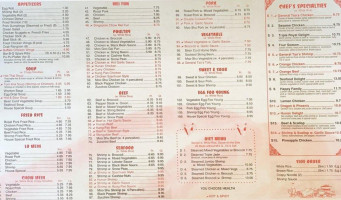 Asian Yummy menu