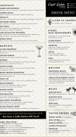 Caffe Gelato menu