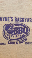 Raynes Backyard Bbq food