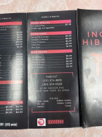 Inoru Hibachi menu
