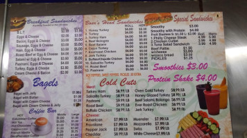 The Sandwich Spot menu