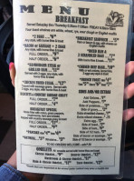 Big Foot Inn menu