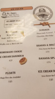 Chaparral Homemade Ice Cream Cafe menu