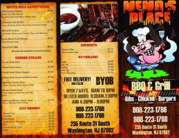 Memo's Place menu