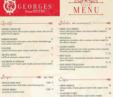 Georges French Bistro menu