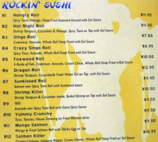 Singo Sushi menu