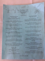 Pig And Fig Cafe menu