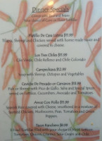 Casa Latina menu