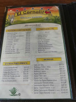Tacos El Carnalito menu