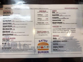 Katsu Burger menu
