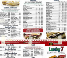 Lucky 7 Deli menu