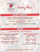 Bergeron's Boudin Cajun Meats menu