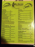 La Iguana Mexican menu