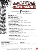 Cajun Fast Track Filling Station menu
