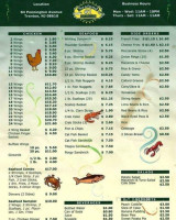 Seafood Number 1 menu