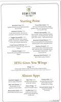 Hamilton Tap Grill menu