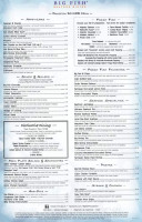 Big Fish Seafood Bistro menu