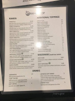 Ramen Stop menu