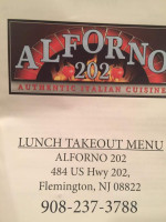 Alforno's Pizza menu