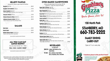 Gambino's Pizza menu