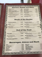 Crowbar Cafe Saloon menu