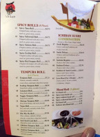 Ichiban Japanese menu