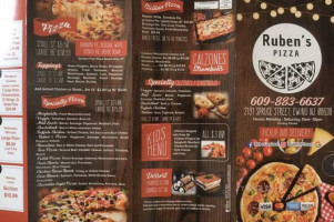 Rubens Pizza menu