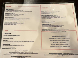 Tandem American Eatery menu