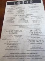 The Carriage House At Culver Lake menu
