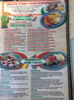 Marimba Mexican menu