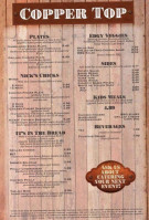 Copper Top menu