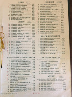 Williams Chinese Restaraunt menu