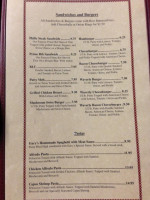 Waverly Steakhouse Lounge menu