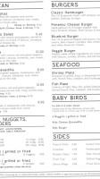 Blackbird Cafe menu