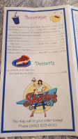 Skooter's menu