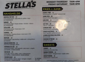 Stella’s menu