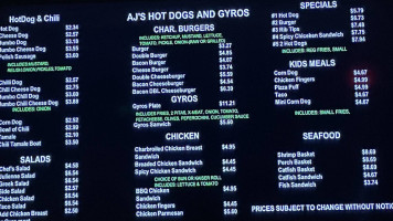 A J's Hotdogs Gyros inside