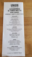 Union Kitchen menu