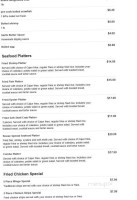 Kingfish Seafood Market menu