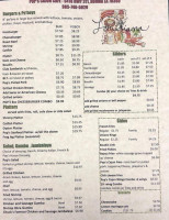 Pop's Cajun Cafe menu