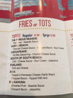 Jimmy's Seaside Fries menu
