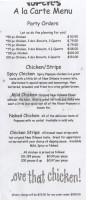 Popeye's Chicken Biscuits menu