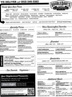 Doubledave's Pizzaworks menu