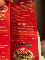 Taco Master menu