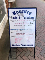 Kountry Kafe And Katering menu