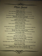 Joe Giuseppe Italian menu