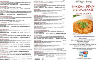 Phnom Penh menu