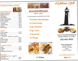 Lighthouse Grill menu